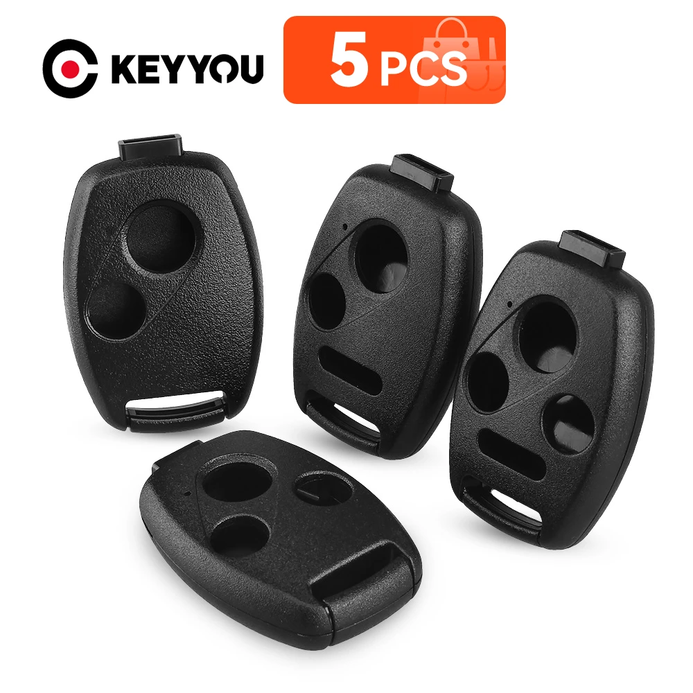 

KEYYOU 5X 2/3/4 Buttons No Blade Remote Key Shell Fob Case For Honda Fit CRV Civic 2009 Insight Ridgeline HRV Jazz ACCORD jazz