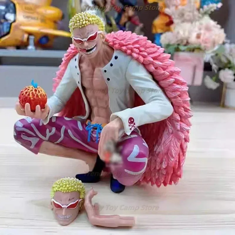 

16cm Anime Characters GK Donquixote Doflamingo Action Figures Interchangeable Avatar Hands PVC Model Collection Doll Toys.