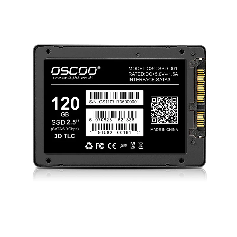 ラップトップおよびデスクトップ用のOSCOO-SSDインチハードディスク,120GB, 240GB, 512GB, 2.5 GB,sata3,3D TLC nandフラッシュドライブ,卸売