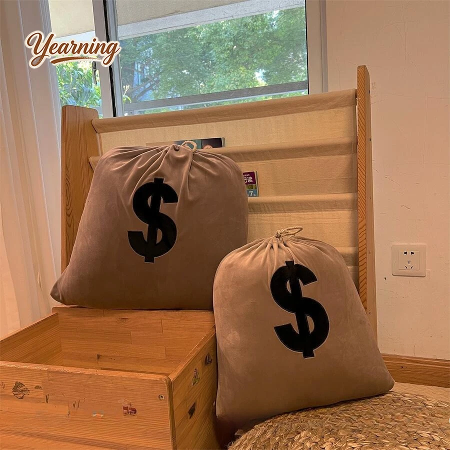 

Новая плюшевая подушка-сумка для денег, мягкая подушка для дивана, декора гостиной и дома