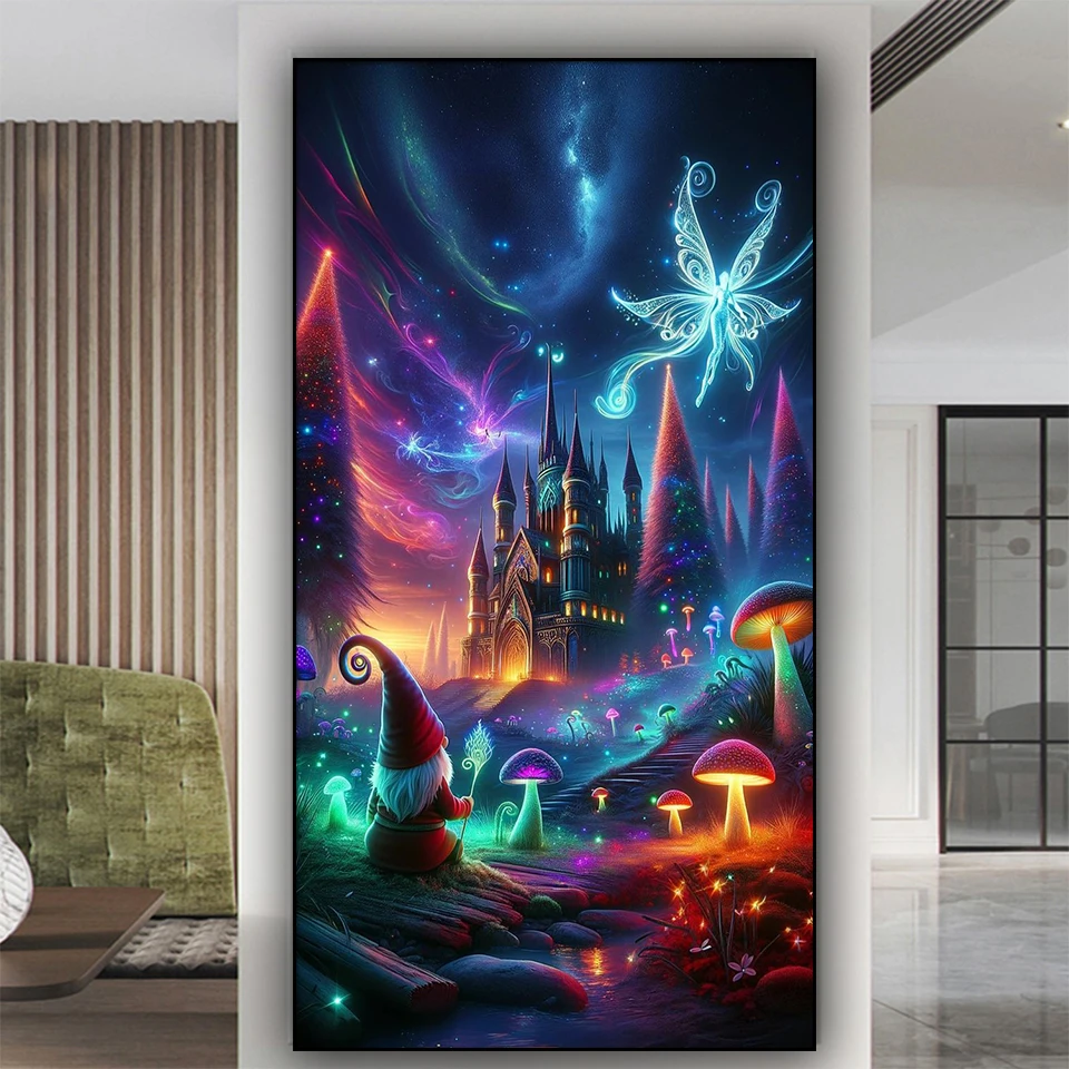 

Fantasy Fairy castle Diamond painting New 2024 full square/Round Diamond Mosaic diy Diamond Art Cartoon Picture Home decoration