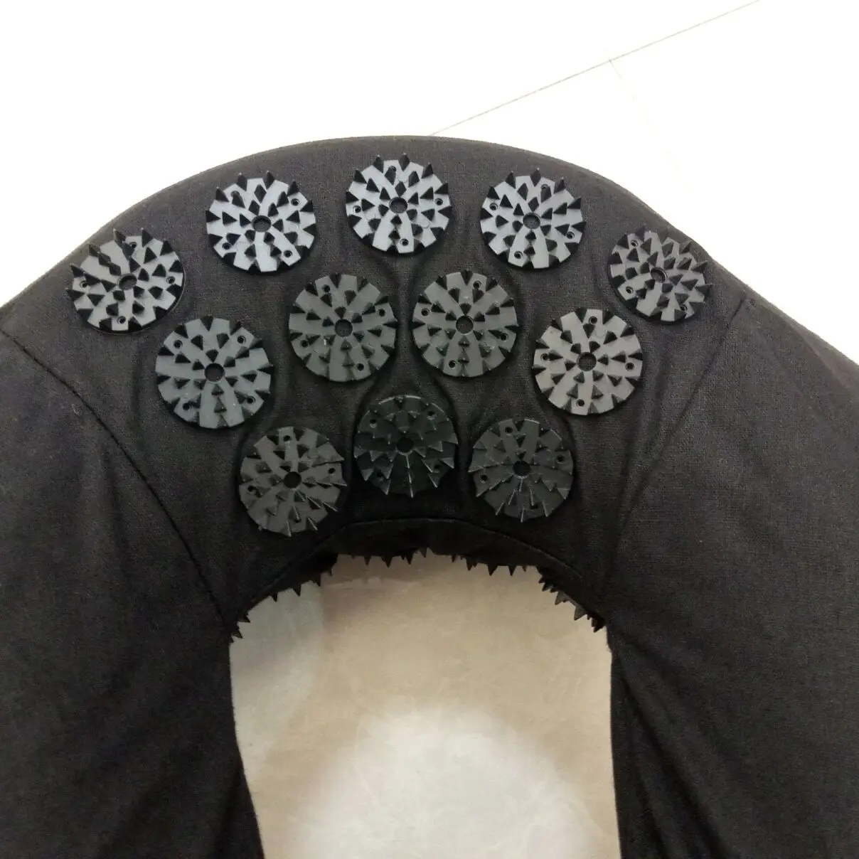 وسادة الكى الوخز بالإبر على شكل حرف U وسادة تدليك رأس الكتان العضوي وسادة اليوغا العلاج بالابر تخفيف الضغط وسادة الرقبة الاسترخاء #6