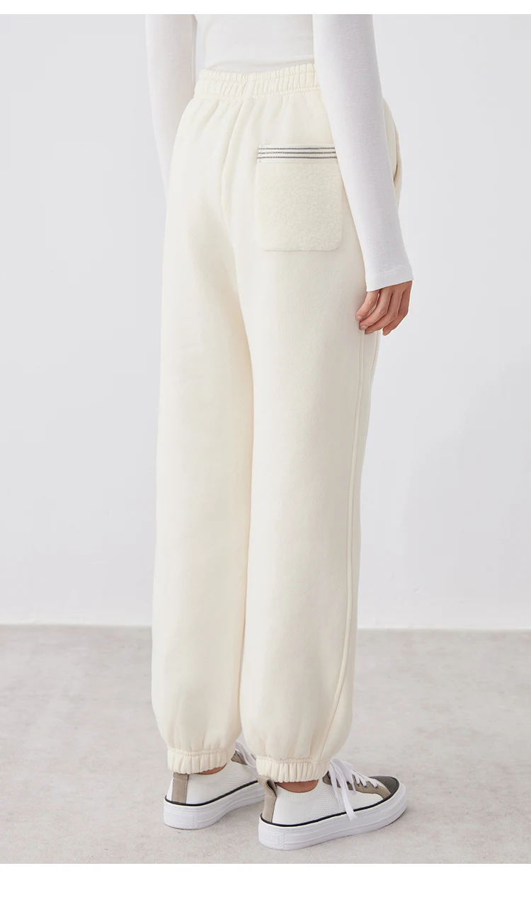 K2708W Hochwertige Luxus-Damenbekleidung, 66 % lange Stapel-Baumwolle, 25 % australische Wolle, Freizeithose, Damenhose – Detail 12