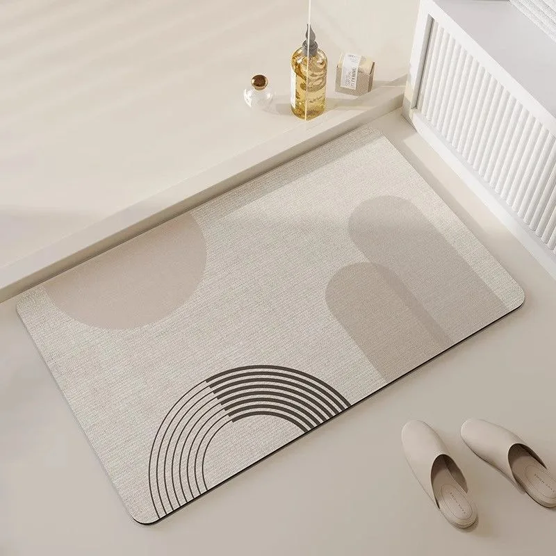 Wabi Silent Wind Diatom Mud Absorbent Floor Mat Quick Drying Household Bathroom Toilet Non-slip Foot Mat Soft Mat at the Door