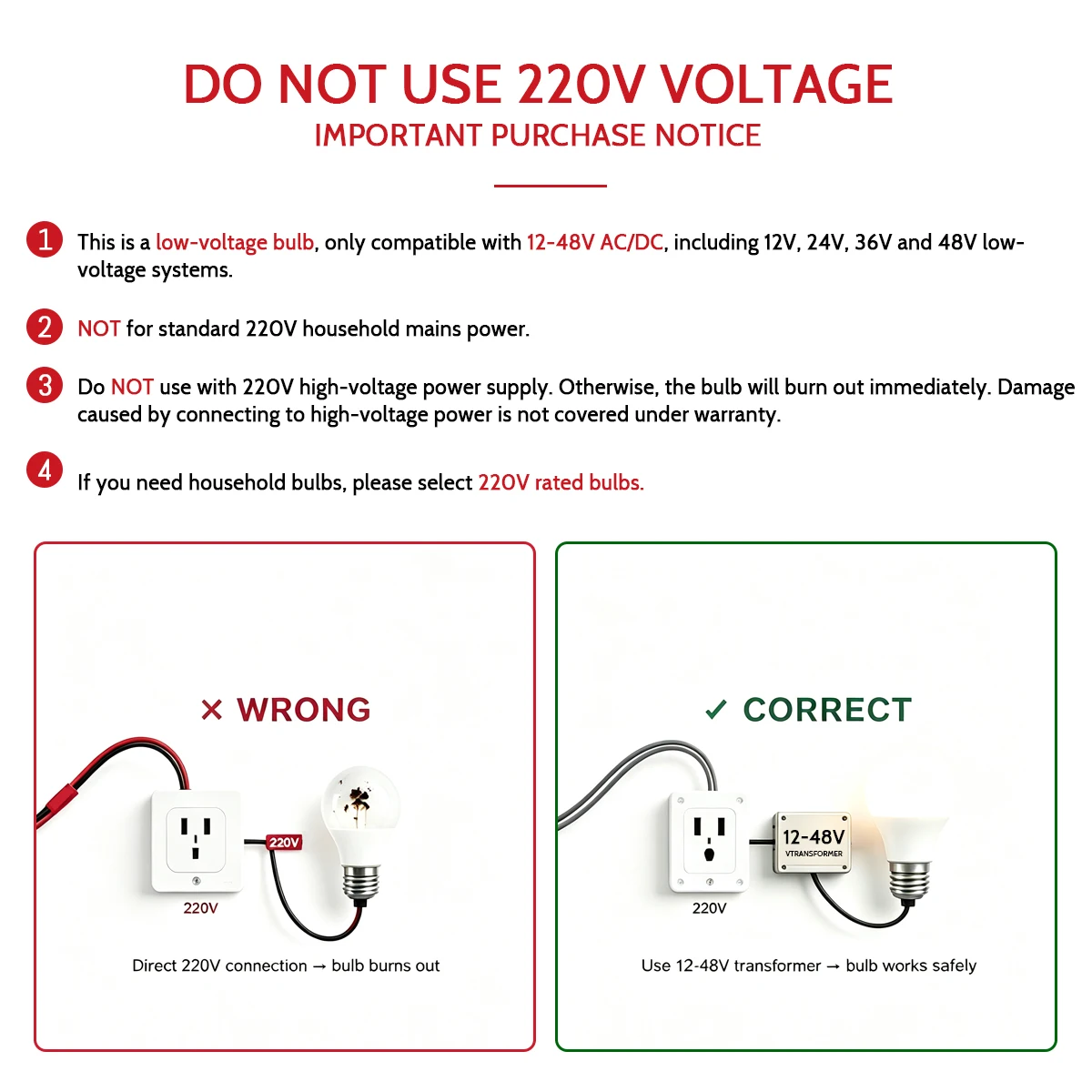 E27 Low Voltage 3W 10W  Light Bulb AC DC 12V 24V 36V 48V LED Lamp 3000K 6000K Lighting for Home RV Boat Yacht Solar System Cabin