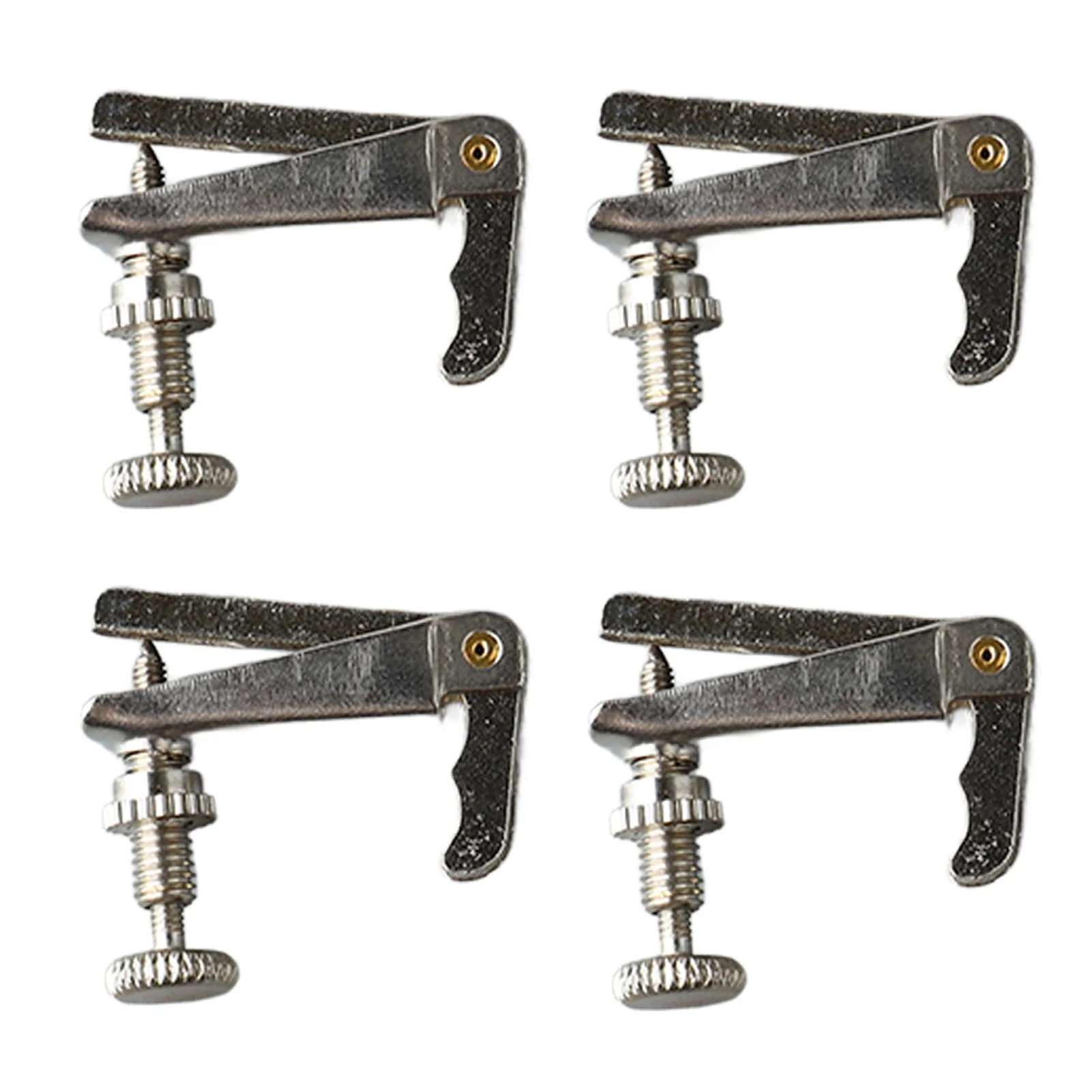 4Pcs 1/2 Violin Fine Tuner Metal Violin String Adjuster Part Musical Instrument Accessory