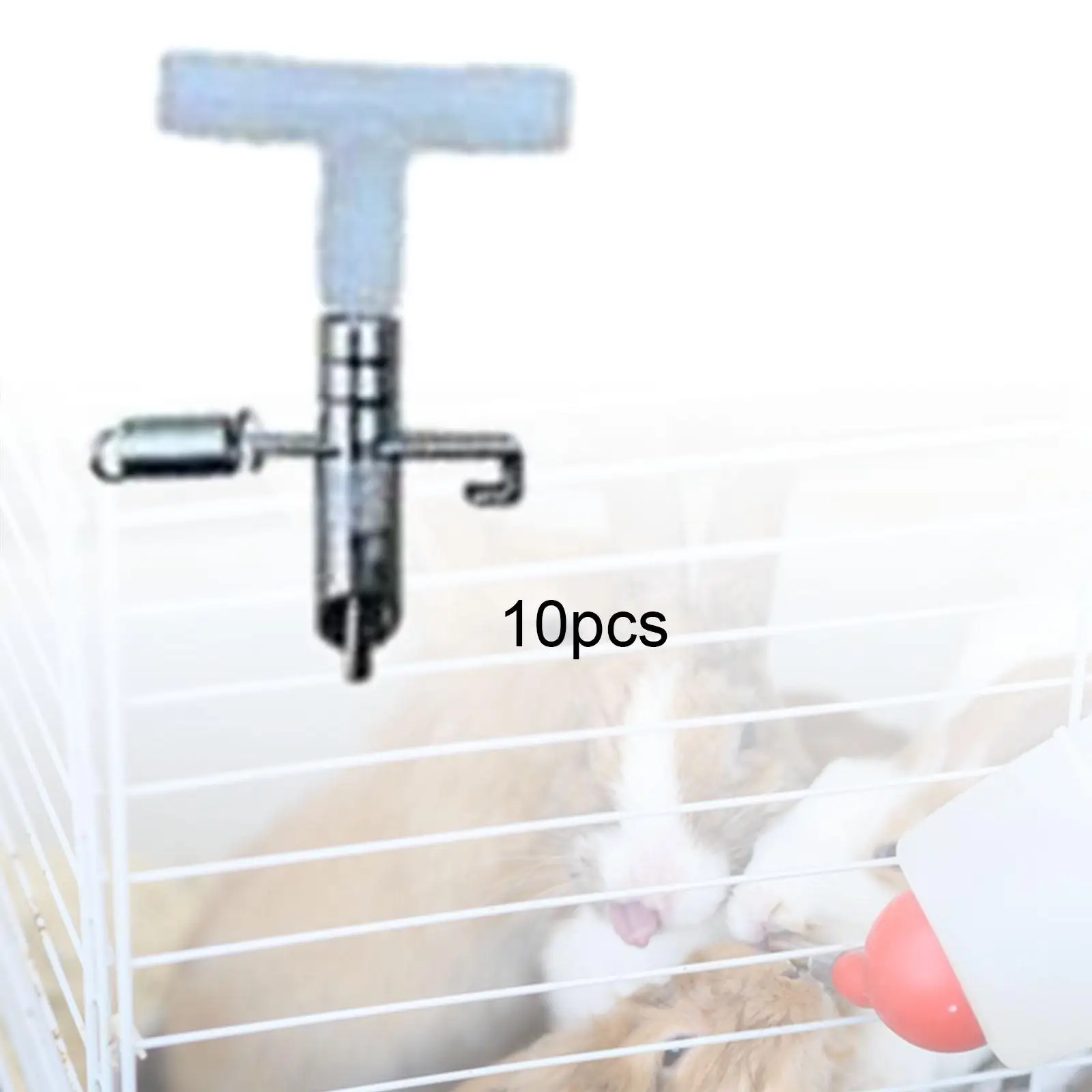 2-6pack Automatic Rabbit Water Nipple Drinker Feeder for Guinea Pig Rodent Rat