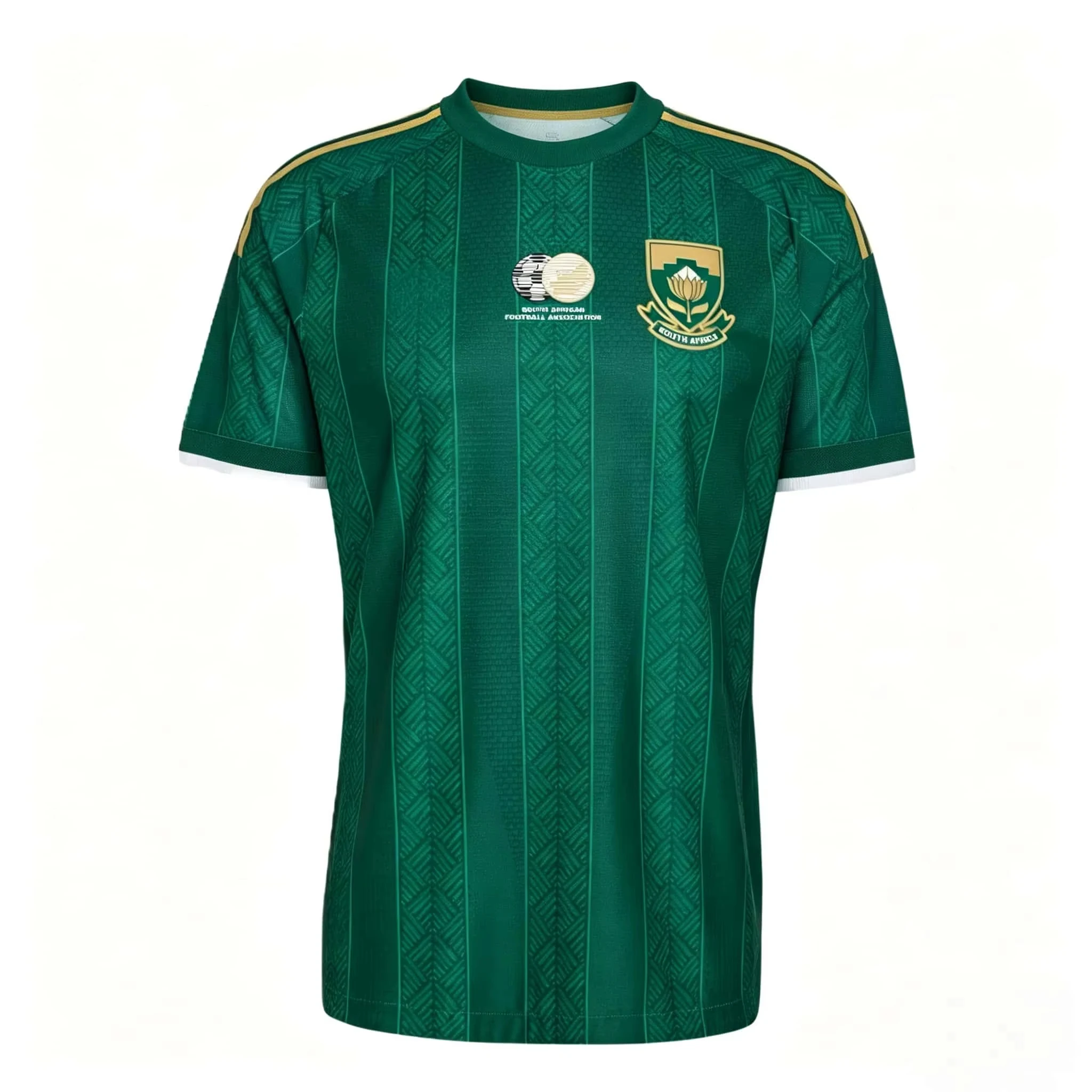 2026 Südafrikanische Nationalmannschaft Fan-Uniform 3D Leichtgewicht Schnelltrocknend Atmungsaktives Sommer-T-Shirt mit Schulter- und Rundhalsausschnitt – Detail 3