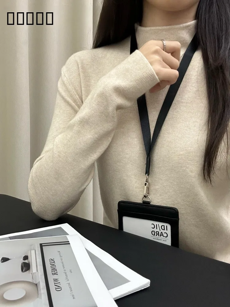 

Soft Oaeal Knitted Sweater Women's Slim Fit f High Collar Base irt Autumn Winter New Sle Layering Inner Wear Street ...