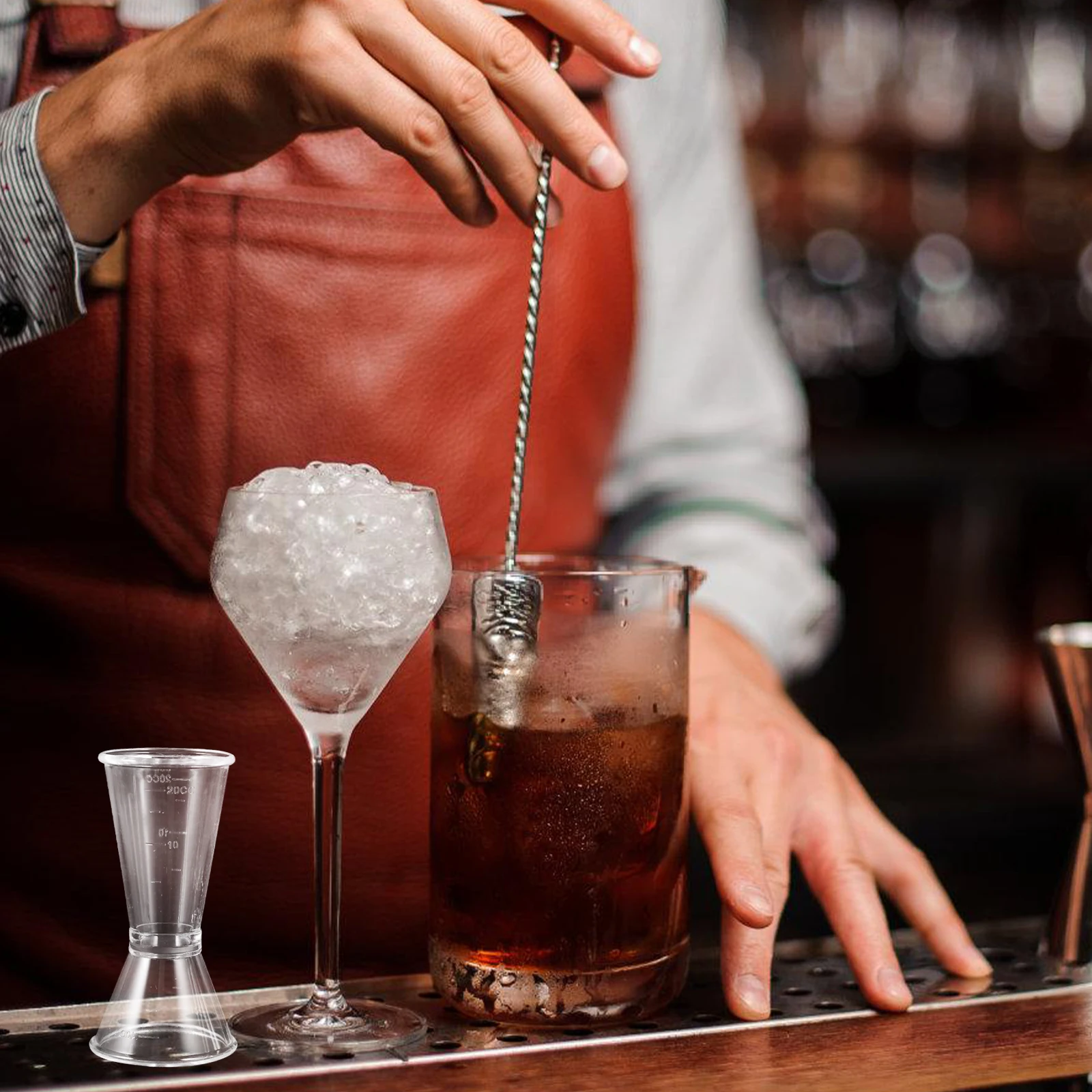 

2Pcs Durable Resin Cocktail Jigger Accurate Measurement Tool For Bartenders And Enthusiasts 10 20Cc 20 40Cc