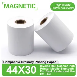 20 Rolls 44*30 57*40 Ordinary printing Paper Invoice Roll Cashier POS Printer Mobile Bluetooth For Bank Restaurant Market Taxi