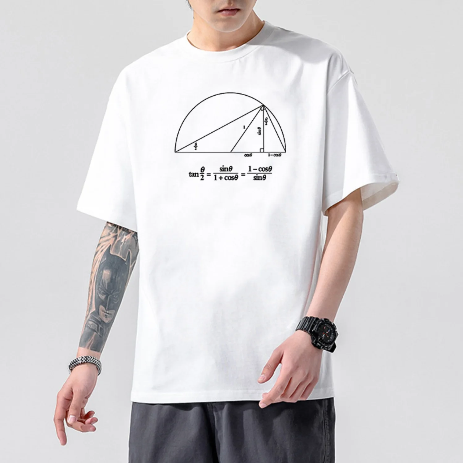 2024 men s T-shirt science mathematics short-sleeved mathematics is very simple and interesting teacher student casual T-shirt