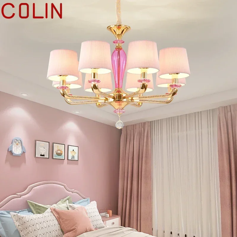 COLIN Contemporary Pink Pendent Lamp Luxury Living Room Restaurant Bedroom Girl's Room Villa Clothing Store Chandelier