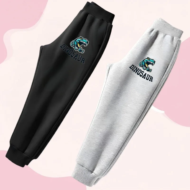 Dinosaurier Gedruckt Jungen Sport Hosen Bequeme Elastische Taille Kind Lose Jogger Kinder Hohe Taille Gerade Hosen Frühling Herbst