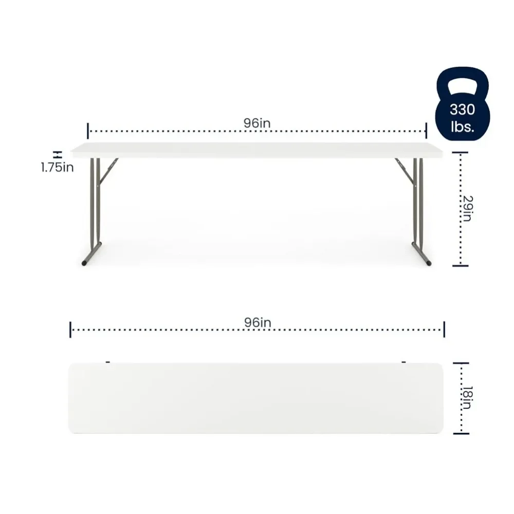 Furniture Free Delivery Portable Folding Table 6-Foot Granite White Plastic Folding Table Furniture Camping Table18