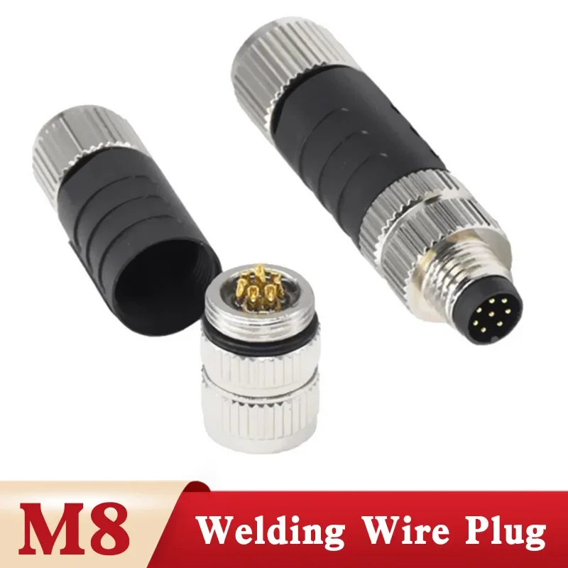IP67 M8 3pin 4pin 5pin 6pin 8 Pin Assembled Micro Automation Plug Industrial Grade Male Female Welding Aviation Connector