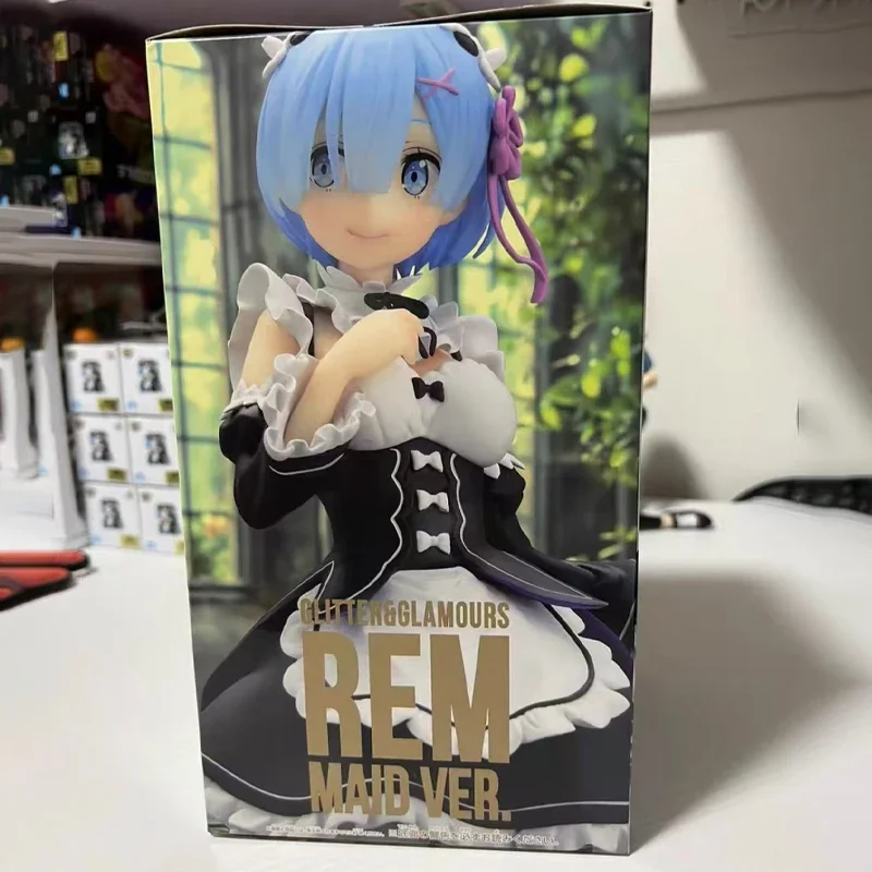 

Bandai Anime Namco Banpresto Re Zero-Starting Life in Another World Glitter Glamours Rem Maid Ver. PVC Figures Model Toy 24cm