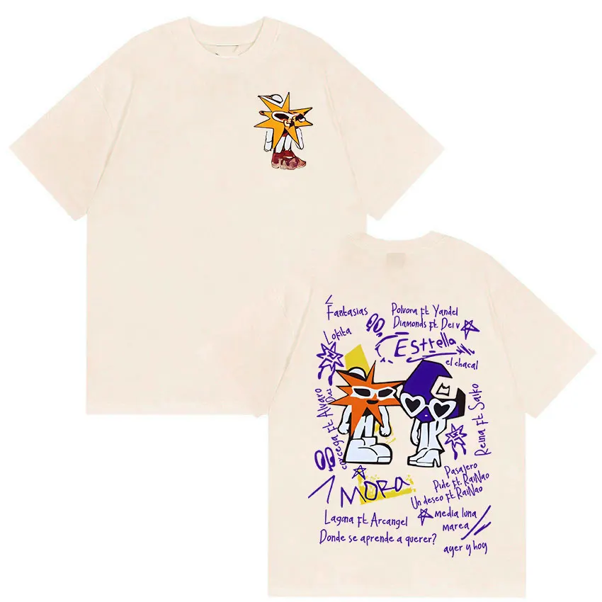 Rapper MORA Album Tour 2025 Merch Tee Shirt Men's Women Harajuku Fashion Vintage T-shirt Summer Casual Cotton Oversized T Shirts
