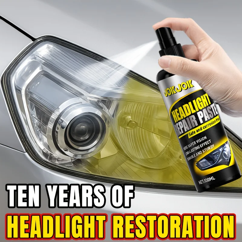 

100ML Ceramic Car Light Repair Spray,Premium Automotive Headlight Maintenance Tool,Improves Yellowing&Oxidation,Restores Clarity