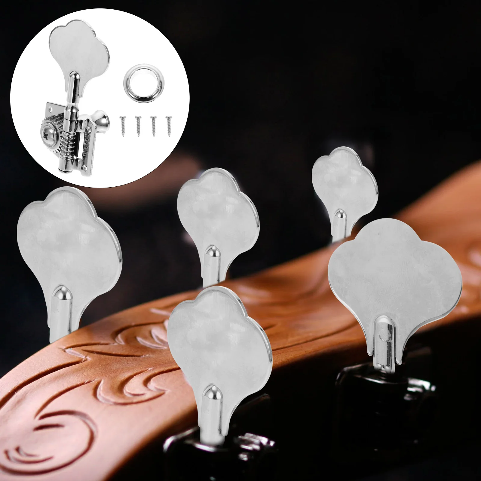 

Electric Bass Tuners Guitar Tuning Pegs Parts Machine Head Turner Keys A3 Steel Plate Accessories