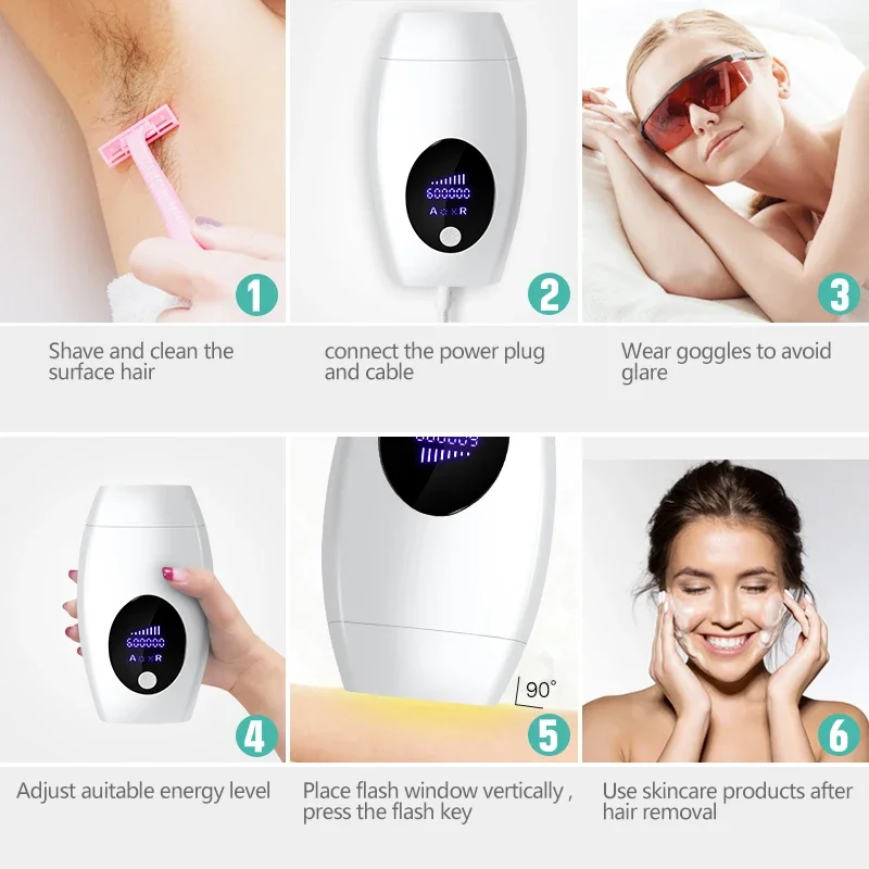 Laser Epilator Women IPL Whole Body Permanently Painless Hair Removal Machine Professional Home Safe Depilador Home Use Facial