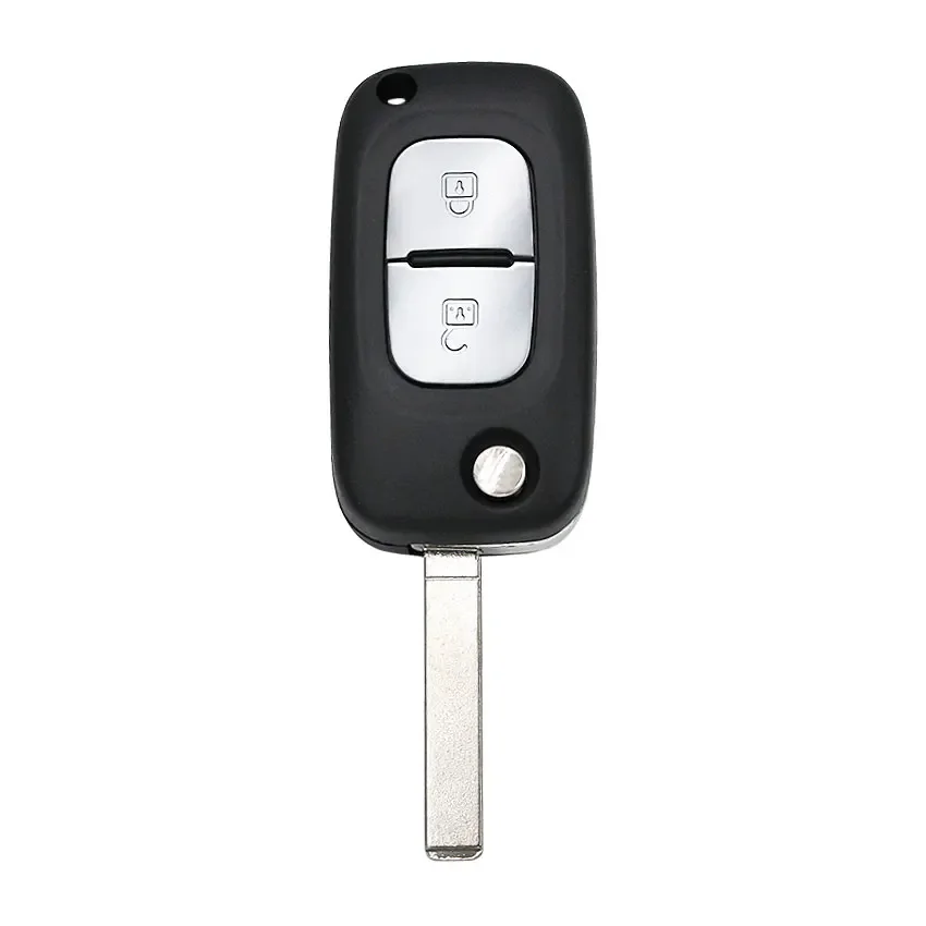 2 Buttons Folding Flip Remote Key 433MHZ ID46 PCF7961 Chip for Renault Clio Twingo Kangoo Master Modus P/N 1618477A