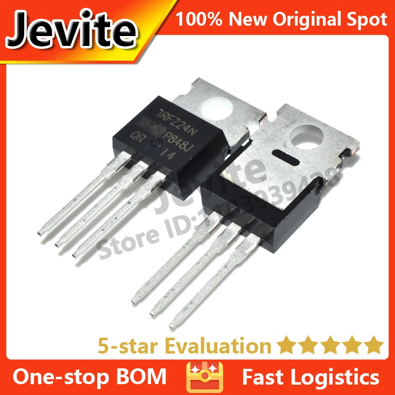 Jevite 100% New Original electronics Controller 10 units/lote IRFZ24N IRFZ24NPBF 55V 17A TO-220 MOSFET Transistor