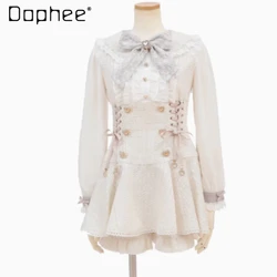 Ensemble deux pièces Lolita de style japonais, chemise mi-longue à manches courtes, short en tweed à carreaux imbibé, produit en masse, nouvelle succession, automne 2023