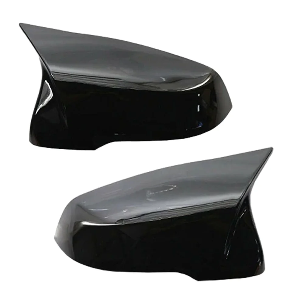 

1Pair Rearview Side Mirror Covers Caps fits for BMW X1 F48 2016-2019 Carbon Fiber/Glossy Black Left Right Door Wing Mirror Cover