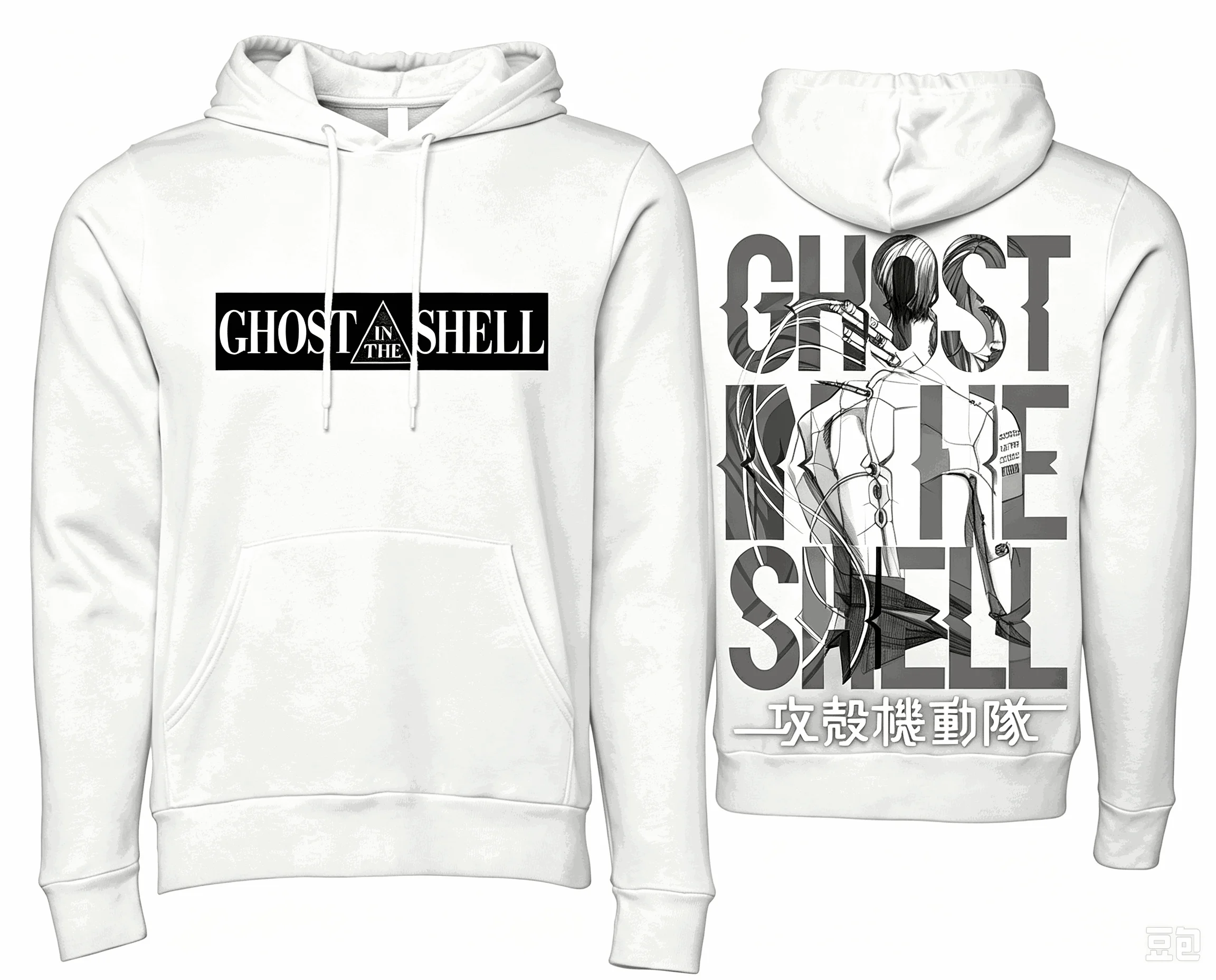 Ghost In The Shell Hoodies Clothing Fashion Casual Pullover Oversized Unisex Sports Graphic Retro Fashion high quality Couples