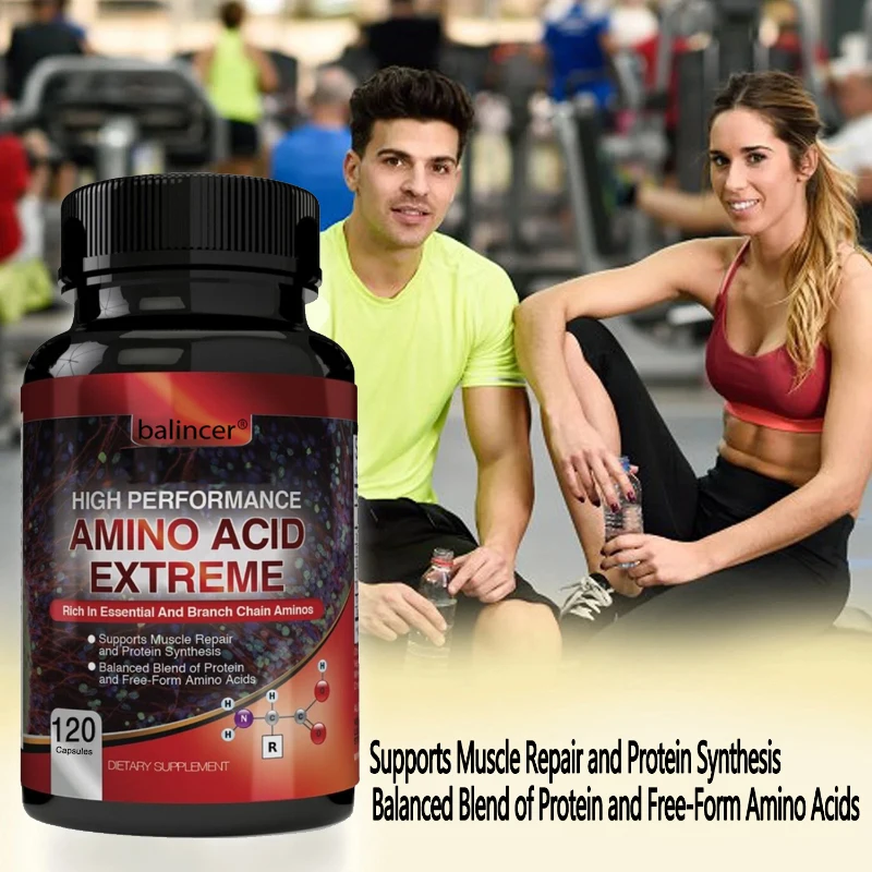 Advanced Bodybuilding Amino Acid Capsules - Natural Supplement for Strength and Endurance, Protein