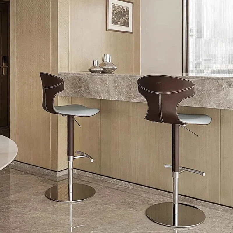 Relaxing Unique High Counter High-quality Modern Reception Bar Chairs Designer Make Backrest Height Single Bar Furniture
