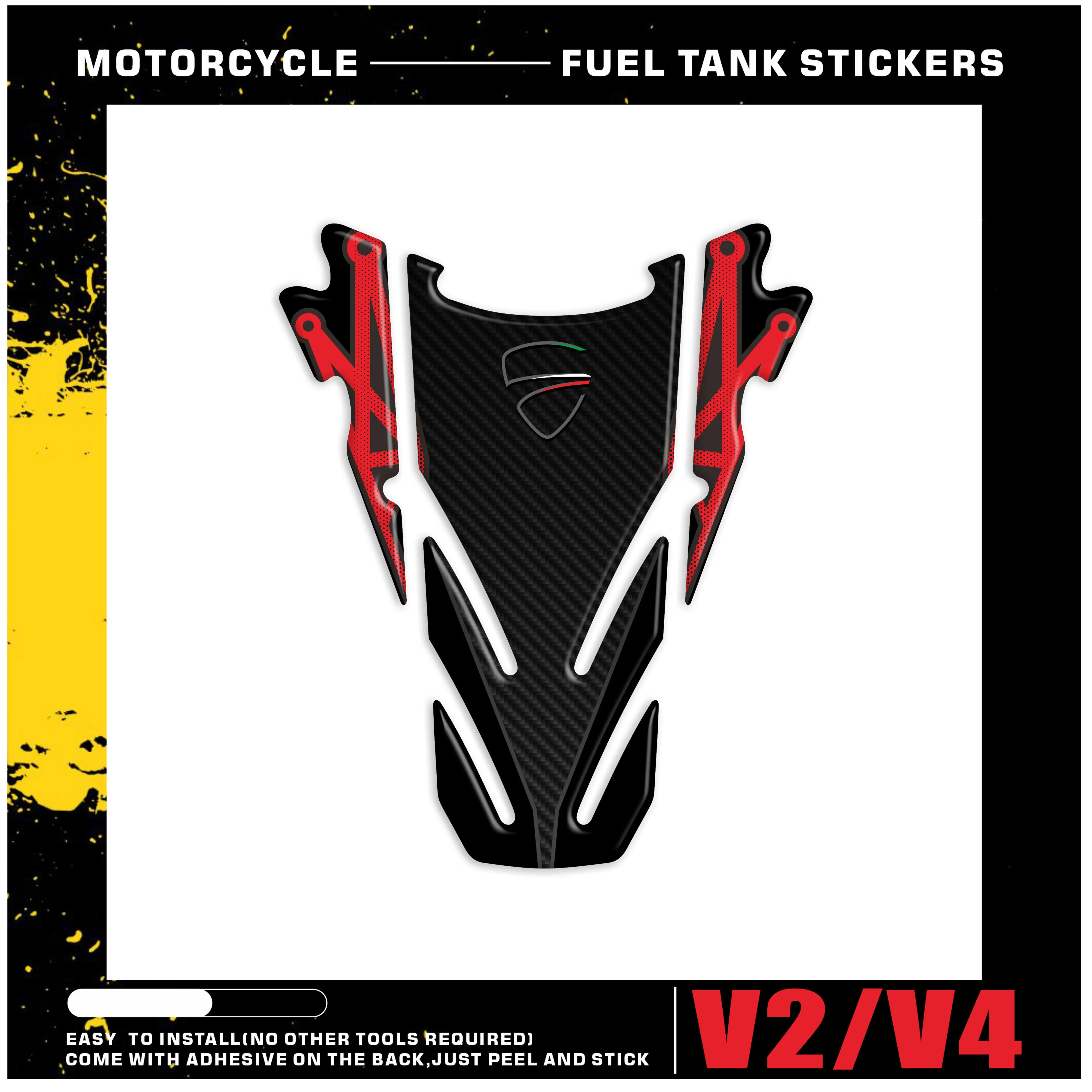 

For Fuel Tank Sticker Decal 1199 1299 V2 V4 V4R V4S V4SP Streetfighter V4 V4s LOGO 43818151