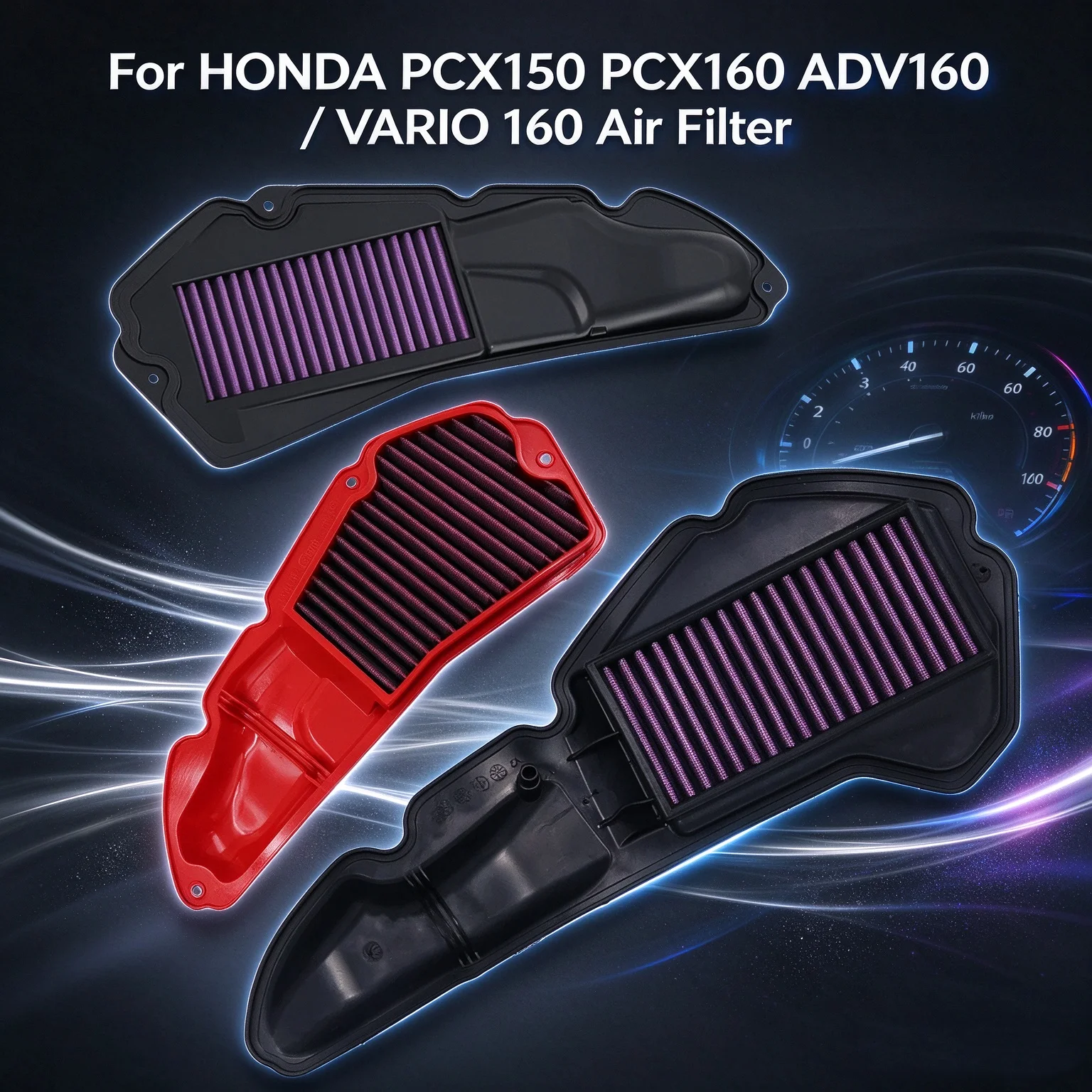 Motorcycle High Flow Air Cleaner Filter Element For HONDA PCX150(2017-2020) PCX160 ADV160 VARIO 160  Motorcycle Accessories