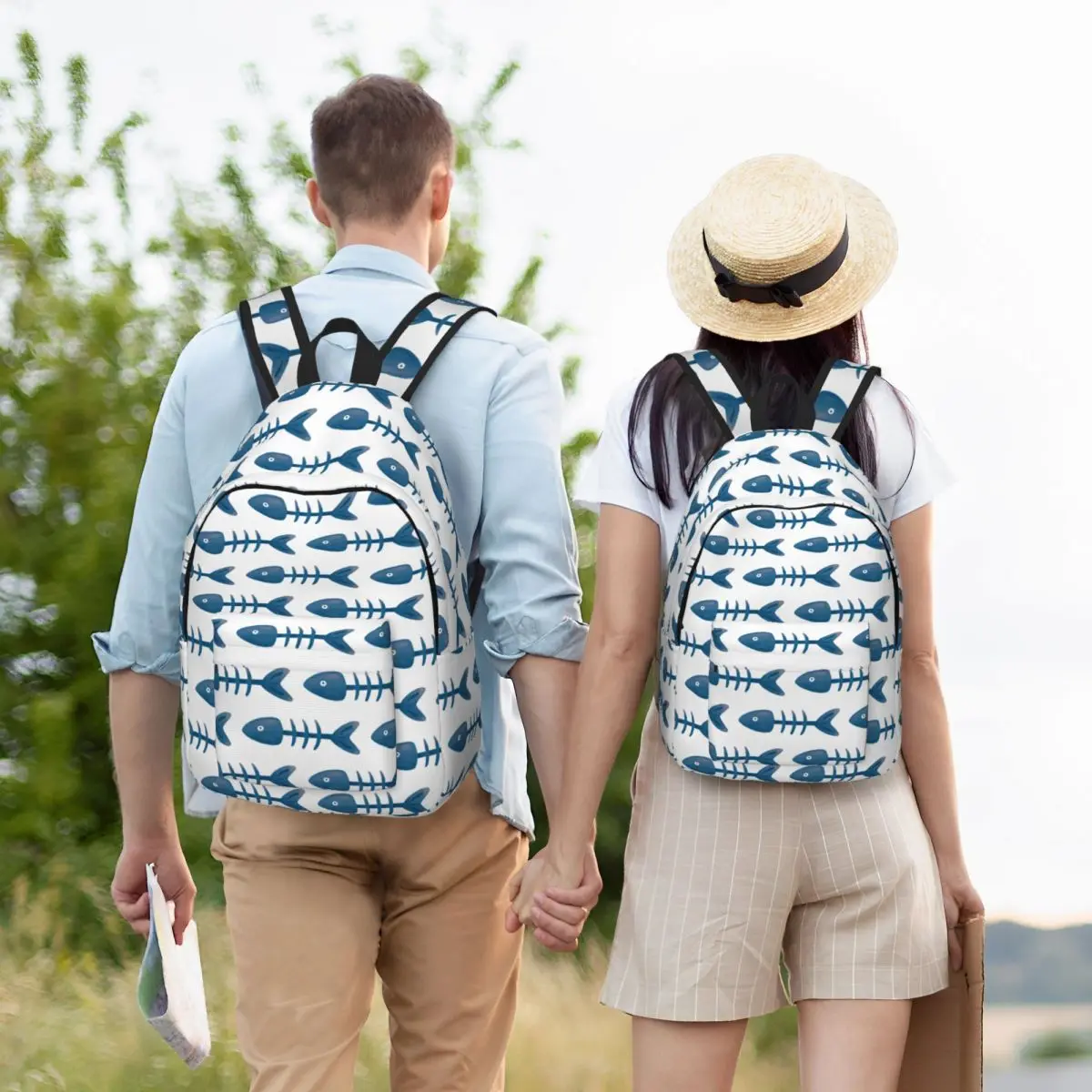 Poor Fish Backpack Hot Sale Daypack Large Capacity Kids BookBag School Bag Shoulder Bags for Men Women