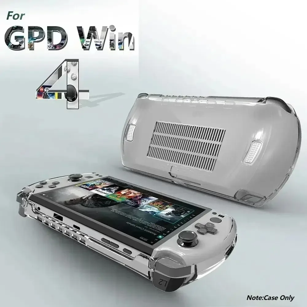 CJ لـ GPD Win 4 حافظة بديلة مضادة للصدمات، حافظة حماية ناعمة بلون سادة، حافظة وحدة تحكم شفافة #2