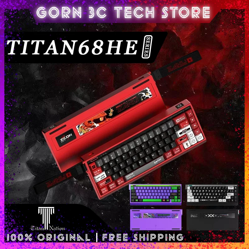 TITANNATION TITAN68HE Pro Mechanical Keyboard Magnetic Switch 8k Polling Rate RGB Customized Gaming Keyboard Pc Gamer Accessory