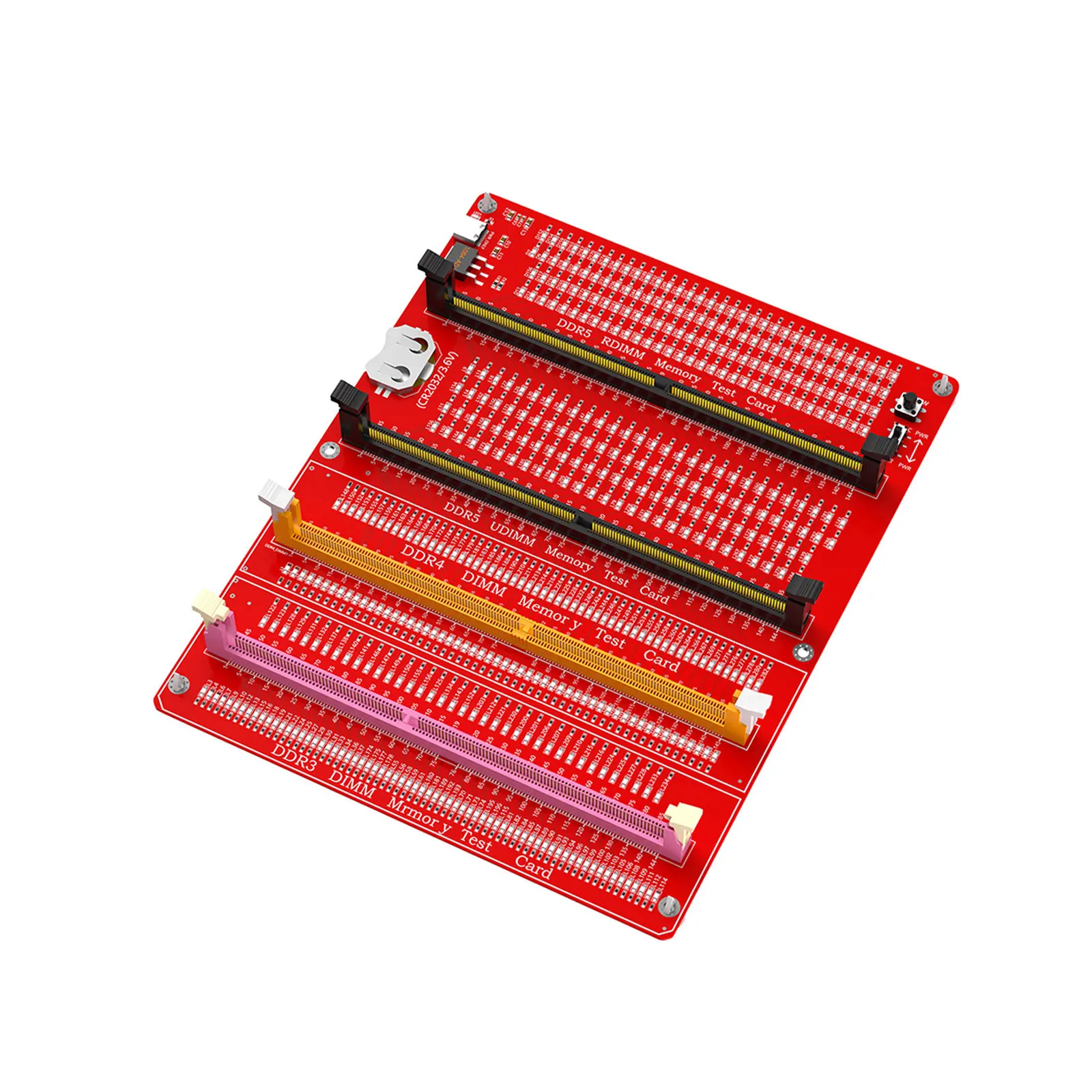 

2-in-1/4-in-1 RAM Memory Tester Card Diagnostic Tool for Desktop PC DDR3 DDR4 DDR5 Memory Test