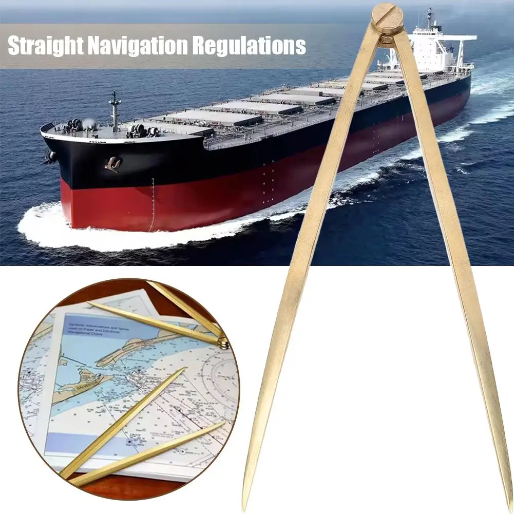Brass Navigation Divider Nautical Charts Enhanced Accuracy Marine Navigation Tool For Sailing Boating Map Measurement Acces J3S9