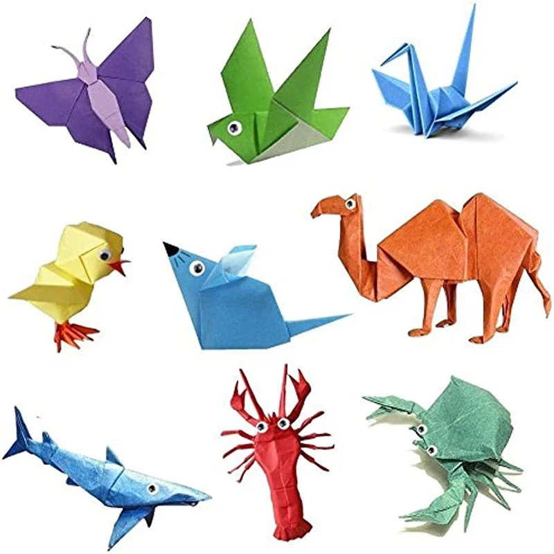 100pcs Origami Square Paper Double Sided Folding Lucky Wish Paper Crane Craft Paper DIY Arts Crafting Colorful Scrapbooking