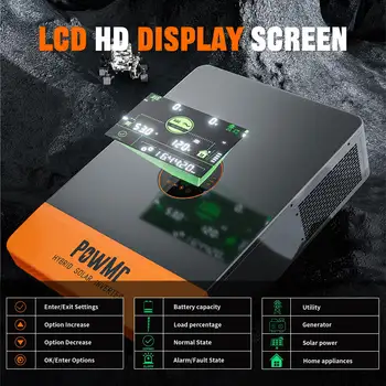 Hybridní solární invertor PowMr MPPT 100A 5KW 48V s dělenou fází, volitelný 10KW 20KW 30KW 120V 208V 240V 10 nejlepší prodej Solární invertor 10kW - №2