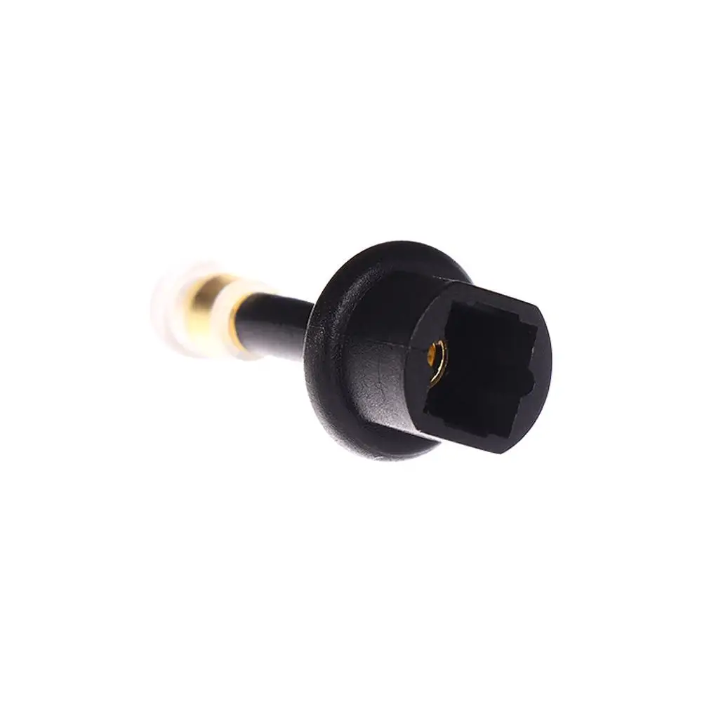 SPDIF Plastic Chic Mini 3Pcs Black Fiber Optic Gold Plated Jack Plug Toslink To 3.5mm Adapter Optical