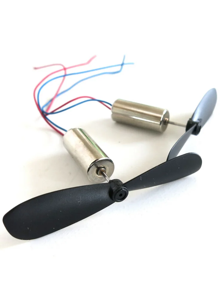 Moteur sans noyau d'avion électrique avec hélice pour jouet RC, détails de haute qualité, 3.7V, 48000 tr/min, 2 pièces