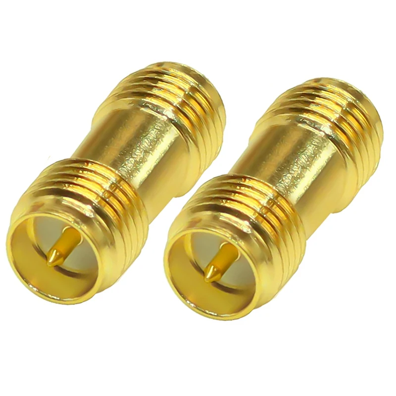 1PC SMA Female Adapter RP-SMA Female to RPSMA Female RF Coaxial Connector Gold Straight Converter