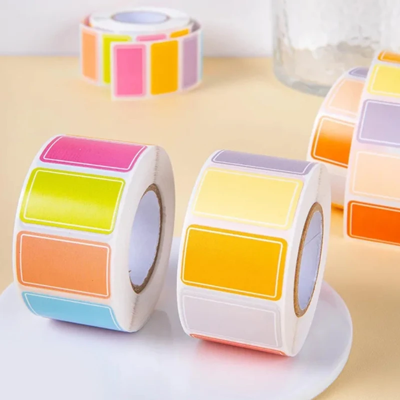 500Pcs Self Adhesive Name Stickers Writable Label Stickers Labels Waterproof Labels for Condiment Jar Clothes