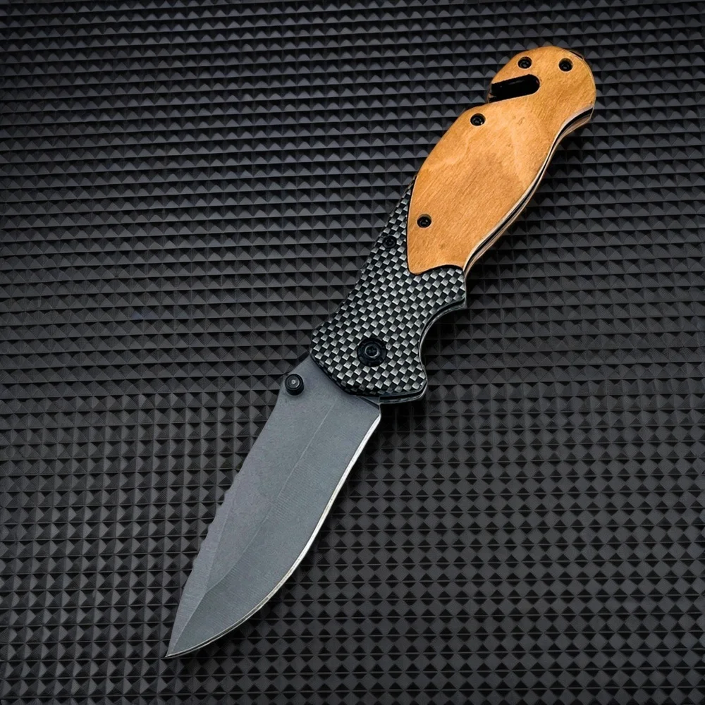 

Тактический складной нож 5Cr13MoV, лезвие из оливкового дерева, ручка для кемпинга, отдыха в джунглях, охоты, повседневного ношения, инструмент для пешего туризма