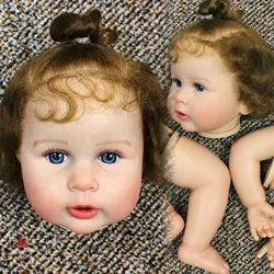 22Inch Cuddly Unfinished George Reborn Doll Kits With Rooted Hair Unassembled DIY Kit Parts Lifelike Real Reborn Toddler Doll