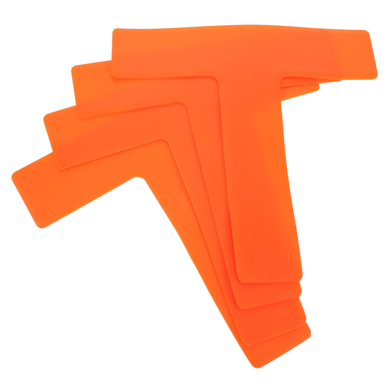 

4Pcs T Shaped Court Pads Soccer Basketball Training Markers High Visibility Stable Grip Replaceable Pads Football Training Sign