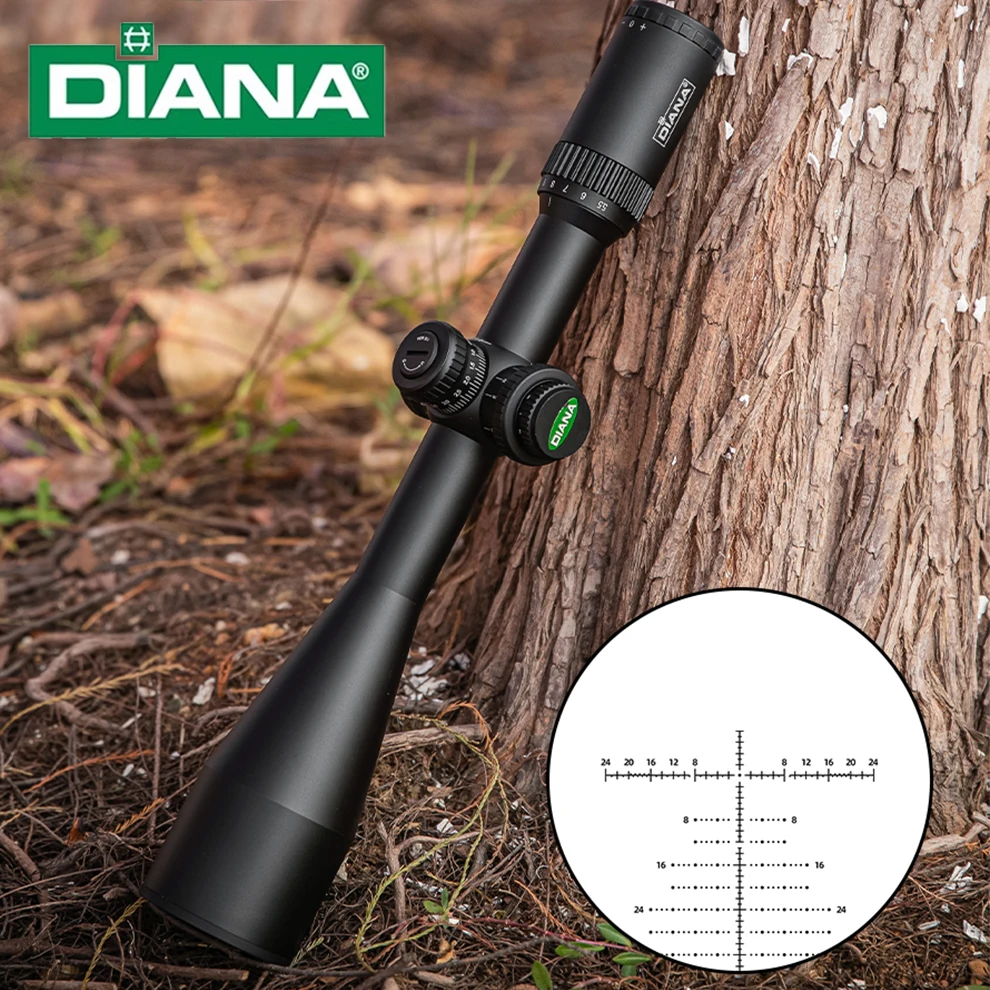 

Оптический прицел DIANA 5.5-22x56 SFIR FFP с подсветкой первой фокальной плоскости для использования на открытом воздухе