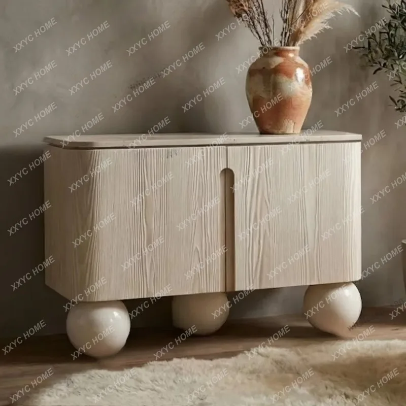 XXFactory Direct Medieval Style Round Foot Simple Side Cabinet Art Xuan Cabinet